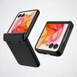 For Motorola Razr 50 Ultra Integrated Fold Hinge Grid Texture Phone Case(Black) - Motorola Cases by PMC TechLife | Online Shopping South Africa | PMC TechLife | Buy Now Pay Later Mobicred