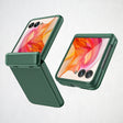 For Motorola Razr 50 Ultra Integrated Fold Hinge Grid Texture Phone Case(Green) - Motorola Cases by PMC TechLife | Online Shopping South Africa | PMC TechLife | Buy Now Pay Later Mobicred
