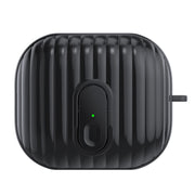 For Samsung Galaxy Buds3 Shell Look Earbuds Box Protective Case with Security Lock(Black)