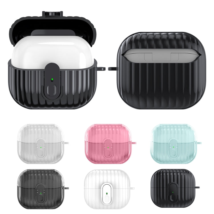 For Samsung Galaxy Buds3 Shell Look Earbuds Box Protective Case with Security Lock(White)