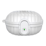 For Samsung Galaxy Buds2 Shell Look Earbuds Box Protective Case with Security Lock(White)