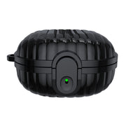 For Samsung Galaxy Buds2 Shell Look Earbuds Box Protective Case with Security Lock(Black)
