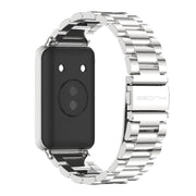 For Honor Band 10 / 9 MIJOBS Three-Beads Stainless Steel Watch Band(Silver)