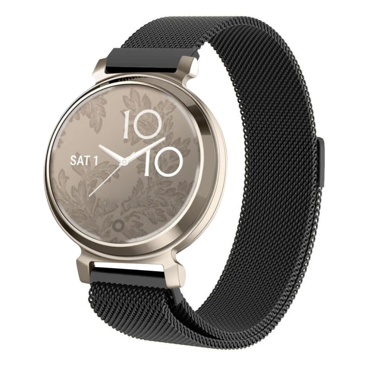 For Garmin Lily 2 14mm Milan Stainless Steel Watch Band(Black)