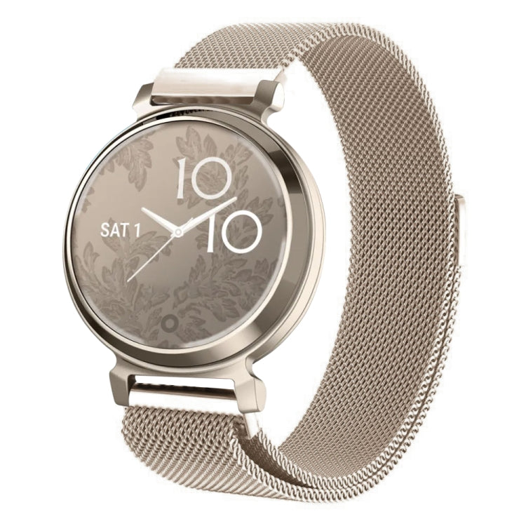 For Garmin Lily 2 14mm Milan Stainless Steel Watch Band(Vintage Gold)
