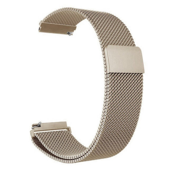For Garmin Lily 2 14mm Milan Stainless Steel Watch Band(Vintage Gold)