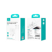 USAMS CC227 20W Fast Charging Charger Set, USB-C / Type-C to 8 Pin(UK Plug)