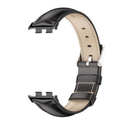 For Honor Band 10 / 9 MIJOBS Cowhide Leather Watch Band(Black)