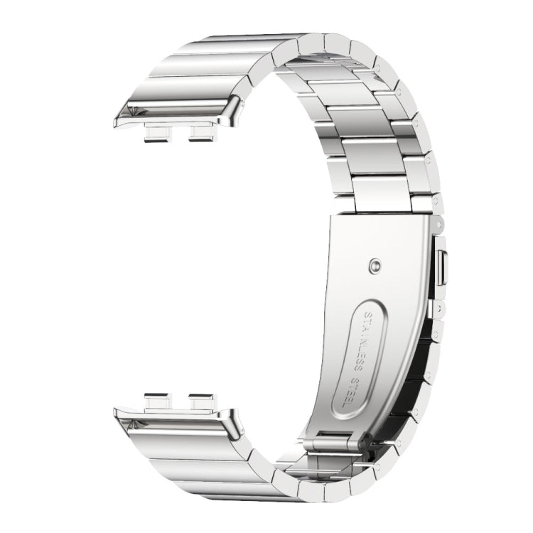 For Honor Band 9 MIJOBS Bamboo Stainless Steel Watch Band(Silver)