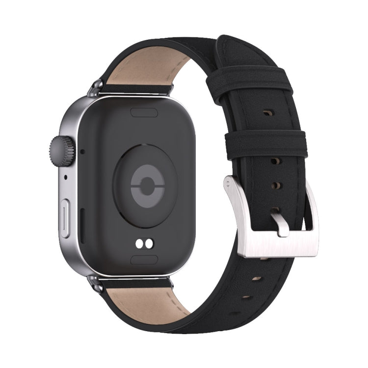 For Huawei Watch Fit3 MIJOBS Genuine Leather Watch Band(Black)