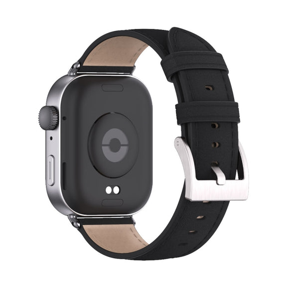 For Huawei Watch Fit3 MIJOBS Genuine Leather Watch Band(Black)