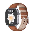 For Huawei Watch Fit3 MIJOBS Genuine Leather Watch Band(Brown Black) - Watch Bands by MIJOBS | Online Shopping South Africa | PMc TechLife | Buy Now Pay Later Mobicred