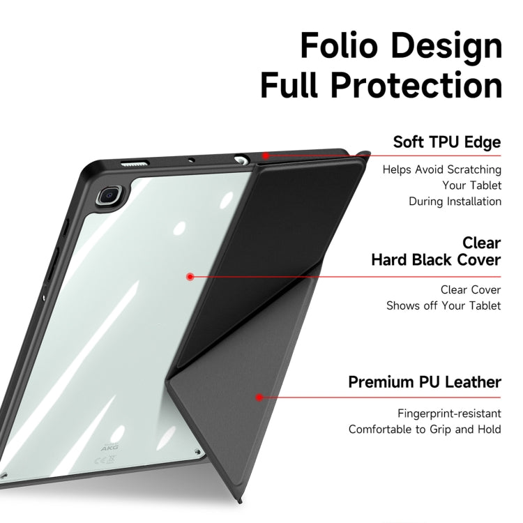 For Samsung Galaxy Tab S6 Lite 2024 DUX DUCIS Magi Series Smart Leather Tablet Case(Black)