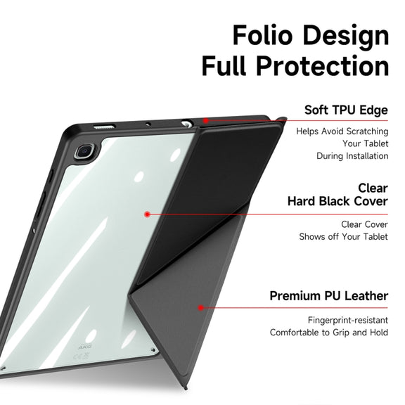 For Samsung Galaxy Tab S6 Lite 2024 DUX DUCIS Magi Series Smart Leather Tablet Case(Black)