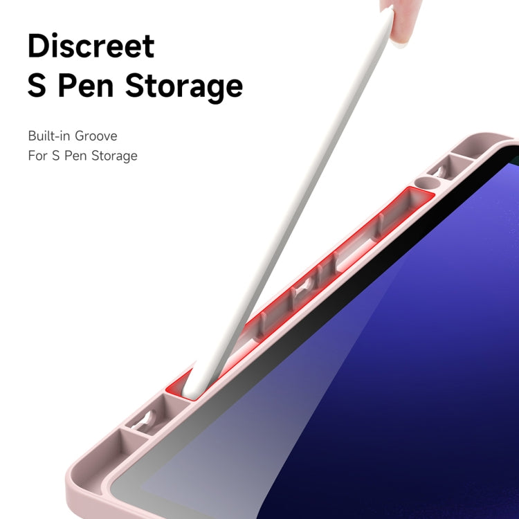 For Samsung Galaxy Tab S9 / S9 FE DUX DUCIS Magi Series Smart Leather Tablet Case(Pink)