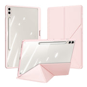 For Samsung Galaxy Tab S9+ / S9 FE+ DUX DUCIS Magi Series Smart Leather Tablet Case(Pink)