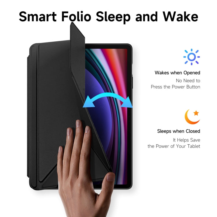 For Samsung Galaxy Tab S10+ DUX DUCIS Magi Series Smart Leather Tablet Case(Black)
