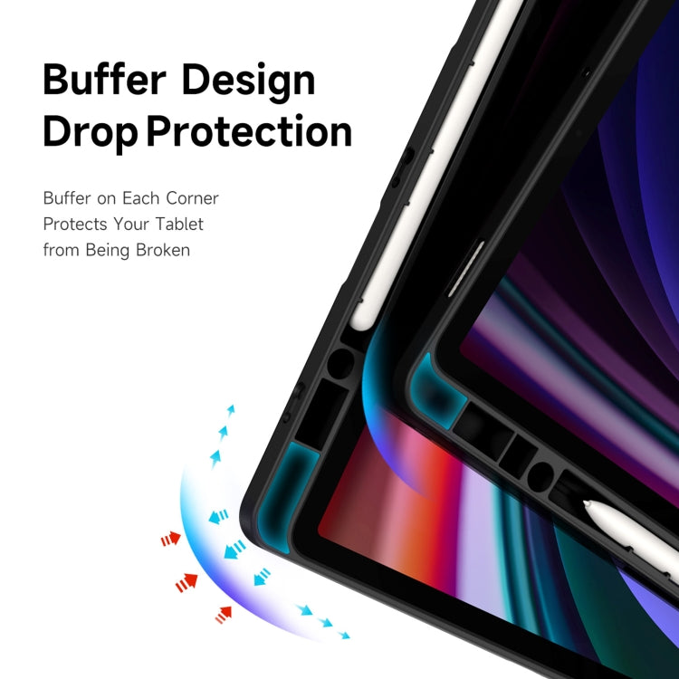 For Samsung Galaxy Tab S10+ DUX DUCIS Magi Series Smart Leather Tablet Case(Black)