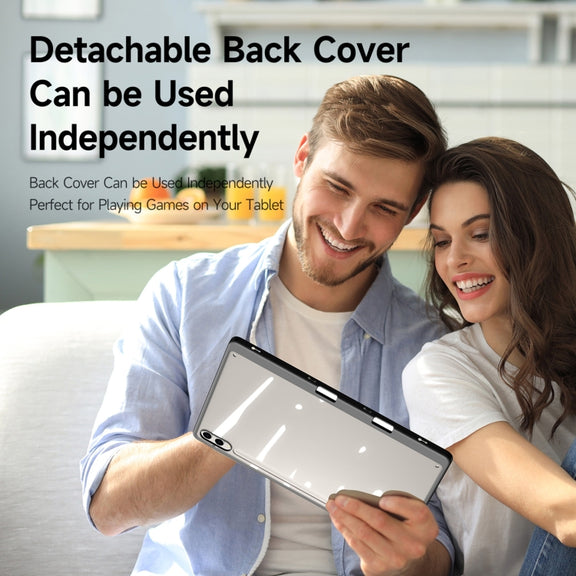 For Samsung Galaxy Tab S10+ DUX DUCIS Magi Series Smart Leather Tablet Case(Grey)