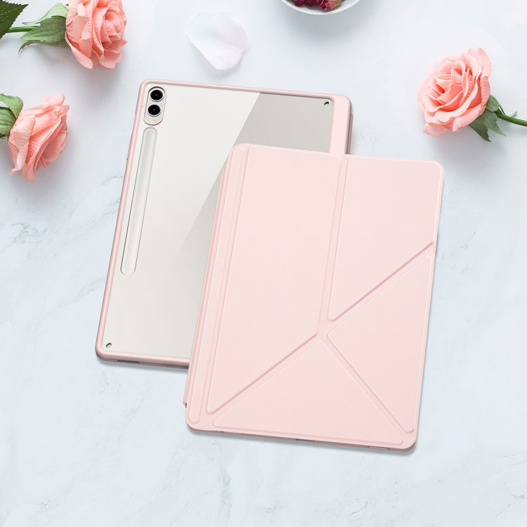For Samsung Galaxy Tab S10+ DUX DUCIS Magi Series Smart Leather Tablet Case(Pink)