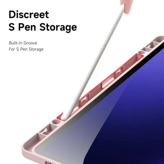 For Samsung Galaxy Tab S10+ DUX DUCIS Magi Series Smart Leather Tablet Case(Pink)