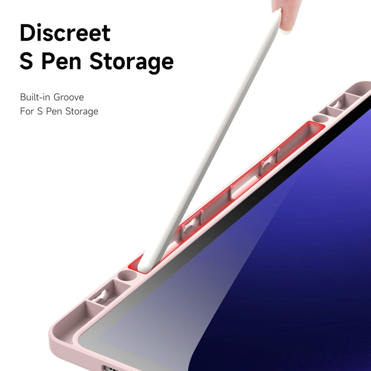 For Samsung Galaxy Tab S10+ DUX DUCIS Magi Series Smart Leather Tablet Case(Pink)