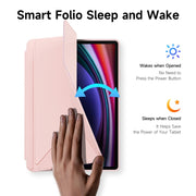 For Samsung Galaxy Tab S10+ DUX DUCIS Magi Series Smart Leather Tablet Case(Pink)
