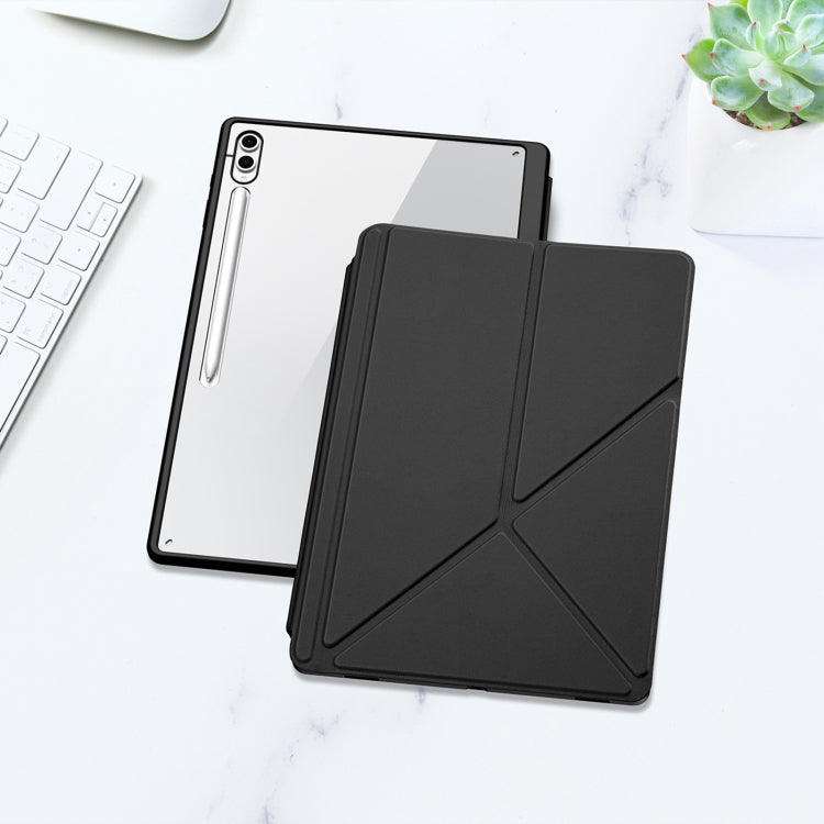 For Samsung Galaxy Tab S10 Ultra DUX DUCIS Magi Series Smart Leather Tablet Case(Black)