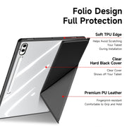 For Samsung Galaxy Tab S10 Ultra DUX DUCIS Magi Series Smart Leather Tablet Case(Black)