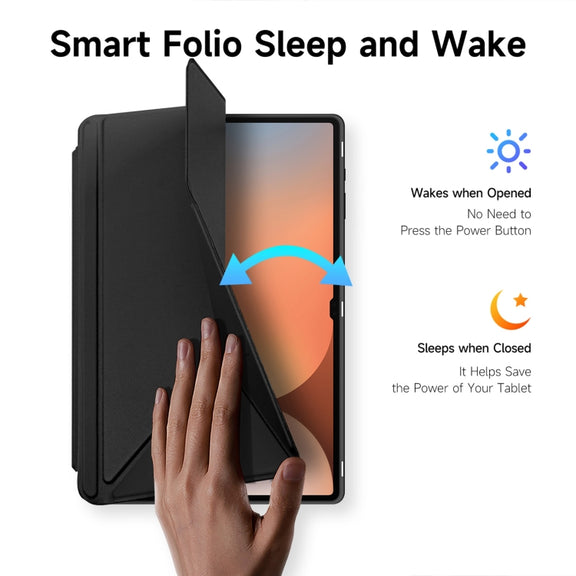 For Samsung Galaxy Tab S10 Ultra DUX DUCIS Magi Series Smart Leather Tablet Case(Black)