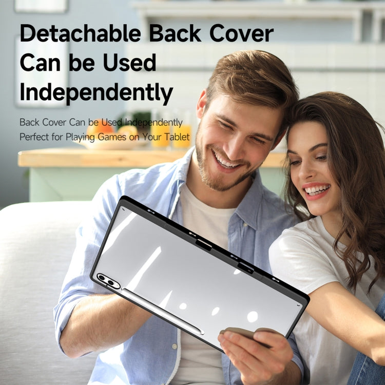 For Samsung Galaxy Tab S10 Ultra DUX DUCIS Magi Series Smart Leather Tablet Case(Black)