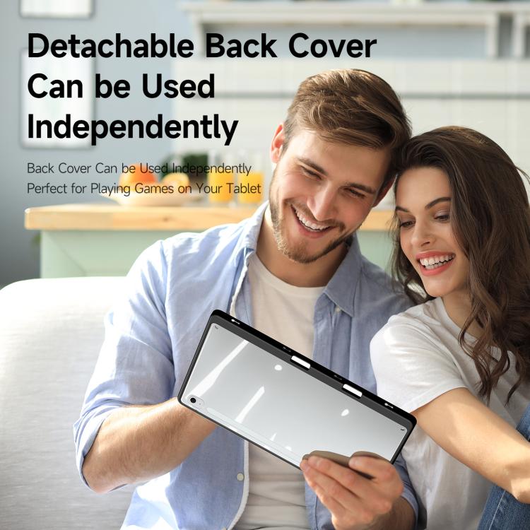For Samsung Galaxy Tab S10 FE+ DUX DUCIS Magi Series Smart Leather Tablet Case(Black)