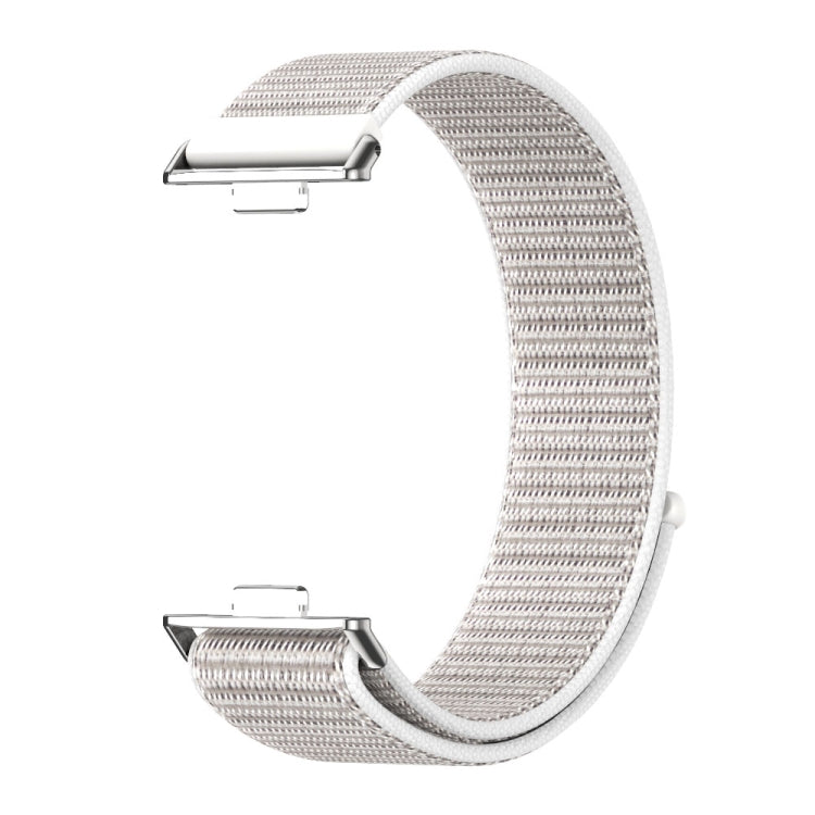 For Huawei Watch Fit3 MIJOBS Breathable Nylon Loop Watch Band(Sea Shell Silver)