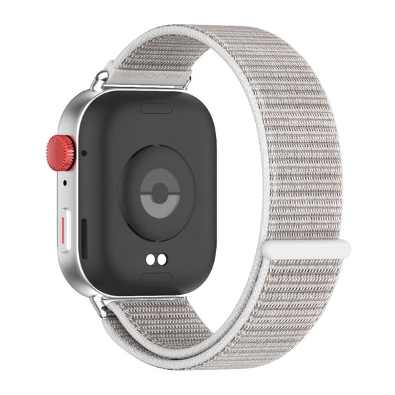 For Huawei Watch Fit3 MIJOBS Breathable Nylon Loop Watch Band(Sea Shell Silver)