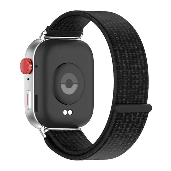 For Huawei Watch Fit3 MIJOBS Breathable Nylon Loop Watch Band(Black Silver)