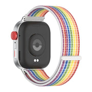 For Huawei Watch Fit3 MIJOBS Breathable Nylon Loop Watch Band(Colorful Silver)