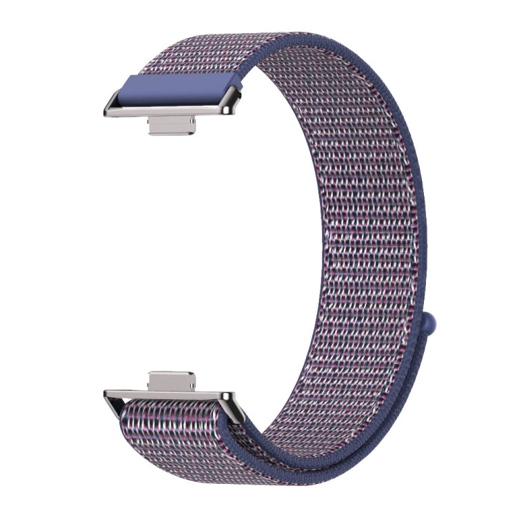 For Huawei Watch Fit3 MIJOBS Breathable Nylon Loop Watch Band(Midnight Blue Black)
