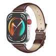 For Huawei Watch Fit3 MIJOBS Slim Genuine Leather Watch Band(Coffee Silver) - free shipping - PMC TechLife - Order now!