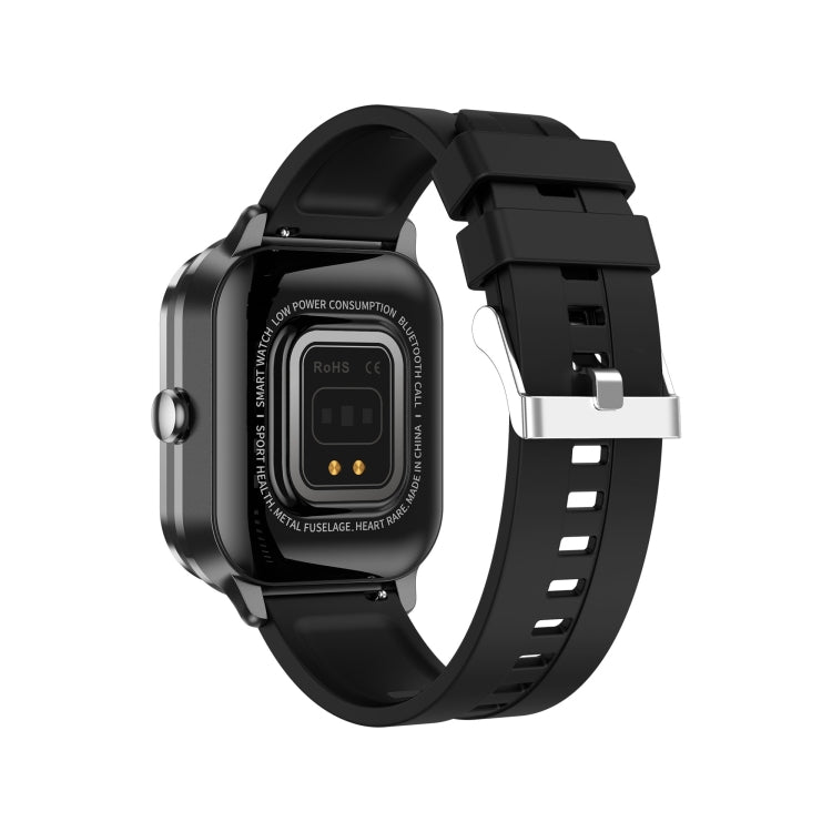 D8 Pro 2.01 inch 2 in 1 Bluetooth Earphone Silicone Strap Smart Watch, Support NFC with Cover(Black)