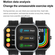 D8 Pro 2.01 inch 2 in 1 Bluetooth Earphone Silicone Strap Smart Watch, Support NFC with Cover(Black)