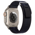 For Apple Watch Ultra 2 49mm Dual-Section Loop Nylon Watch Band(Black Blue) - Watch Bands by PMC TechLife | Online Shopping South Africa | PMC TechLife | Buy Now Pay Later Mobicred