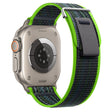 For Apple Watch Ultra 49mm Dual-Section Loop Nylon Watch Band(Bright Green Blue) - Watch Bands by PMC TechLife | Online Shopping South Africa | PMC TechLife | Buy Now Pay Later Mobicred