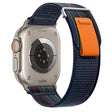For Apple Watch Ultra 49mm Dual-Section Loop Nylon Watch Band(Royal Blue Orange) - Watch Bands by PMC TechLife | Online Shopping South Africa | PMC TechLife | Buy Now Pay Later Mobicred