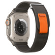For Apple Watch Ultra 49mm Dual-Section Loop Nylon Watch Band(Black Grey) - Watch Bands by PMC TechLife | Online Shopping South Africa | PMC TechLife | Buy Now Pay Later Mobicred