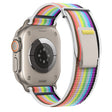 For Apple Watch Ultra 49mm Dual-Section Loop Nylon Watch Band(White Rainbow) - Watch Bands by PMC TechLife | Online Shopping South Africa | PMC TechLife | Buy Now Pay Later Mobicred