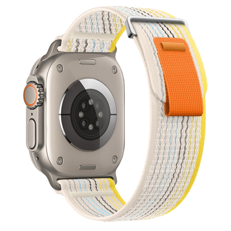 For Apple Watch Ultra 49mm Dual-Section Loop Nylon Watch Band(Colorful Starlight)