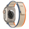 For Apple Watch Ultra 49mm Dual-Section Loop Nylon Watch Band(Orange Beige) - Watch Bands by PMC TechLife | Online Shopping South Africa | PMC TechLife | Buy Now Pay Later Mobicred