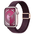 For Apple Watch Series 9 45mm Slim Magnetic Buckle Nylon Braided Watch Band(Crimson Cherry) - free shipping - PMc TechLife - Order now!