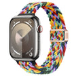 For Apple Watch Series 7 41mm Slim Magnetic Buckle Nylon Braided Watch Band(W Pattern Colorful) - free shipping - PMc TechLife - Order now!