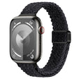 For Apple Watch Series 7 41mm Slim Magnetic Buckle Nylon Braided Watch Band(Black Grey) - free shipping - PMc TechLife - Order now!